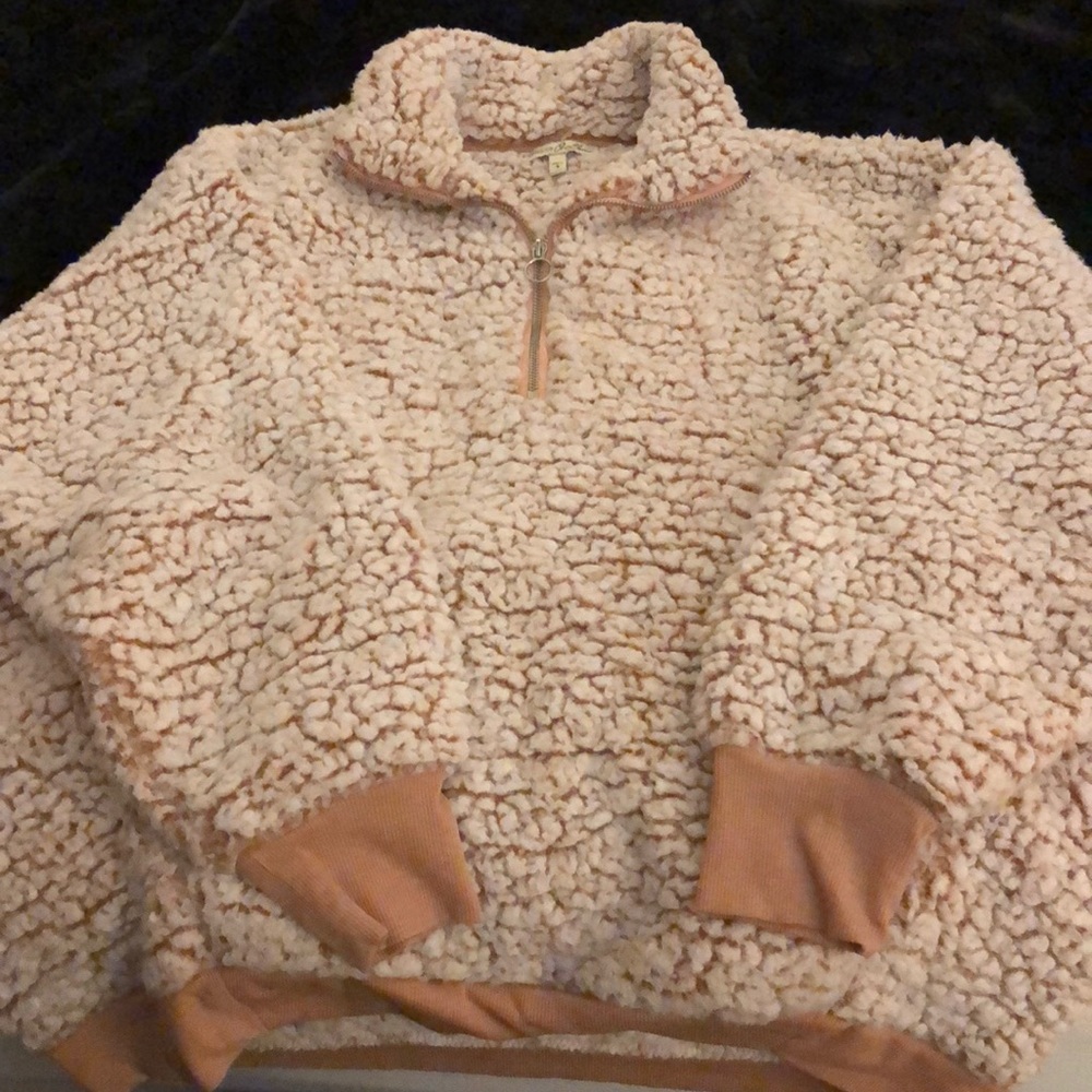 Three-quarter zip Sherpa